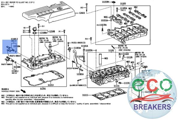 Toyota Yaris MK3 NSP130 62 REG FB11 VVT-i TR 98bph Camshaft Solenoid Valve 1.3 i 1329 cc Petrol 1NR-FE 1NRFE 6 Speed Manual 5 Door Hatchback