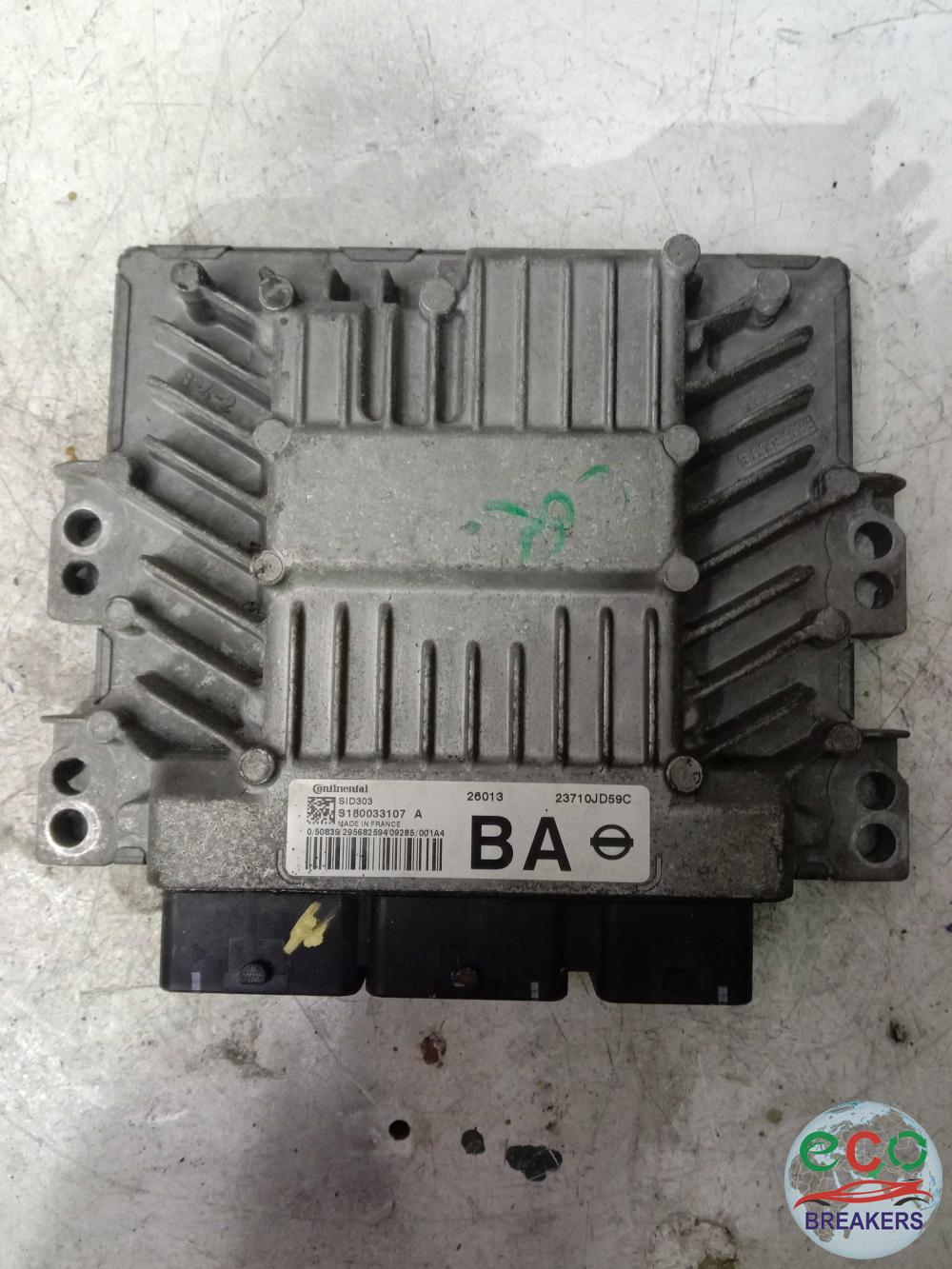 Nissan Qashqai MK1 J10 DCI 360 63 REG 110bph Engine Control Unit Ecu 1.5 1461 cc Diesel K9K836 K9K 836 6 Speed Manual 5 Door Hatchback