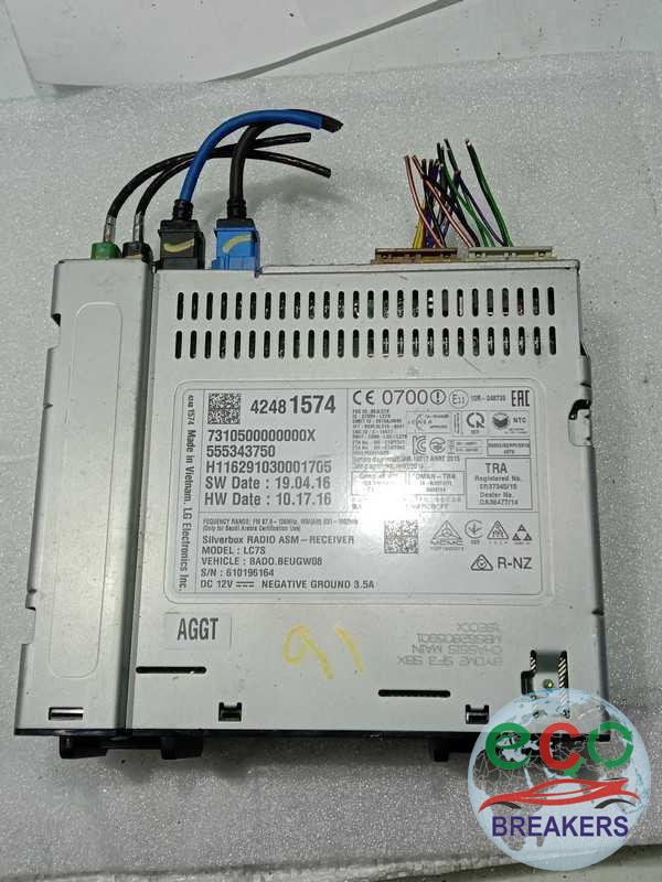 Opel Vauxhall Astra K MK7 BF6EA9 SRI ECOFLEX SS 16 REG 104bph Radio Broadcast Receiving Module ECU 1.0 999 cc Petrol B10XFL 5 Speed Manual 5 Door Hatchback