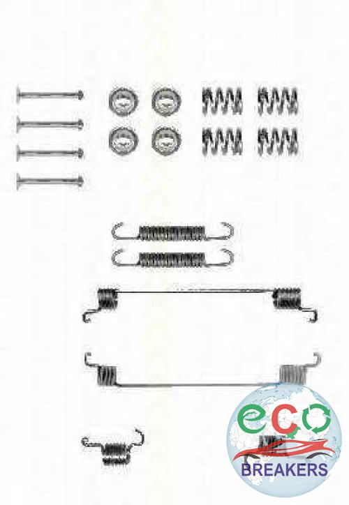 Peugeot 206 MK1 LX 2AK PH1 KFXE4 75bph V Reg Brake Pad Fitting Kit Rear / Back 1.4 i 1360 cc Petrol KFX ( TU3JP ) 5 Speed Manual 5 Door Hatchback