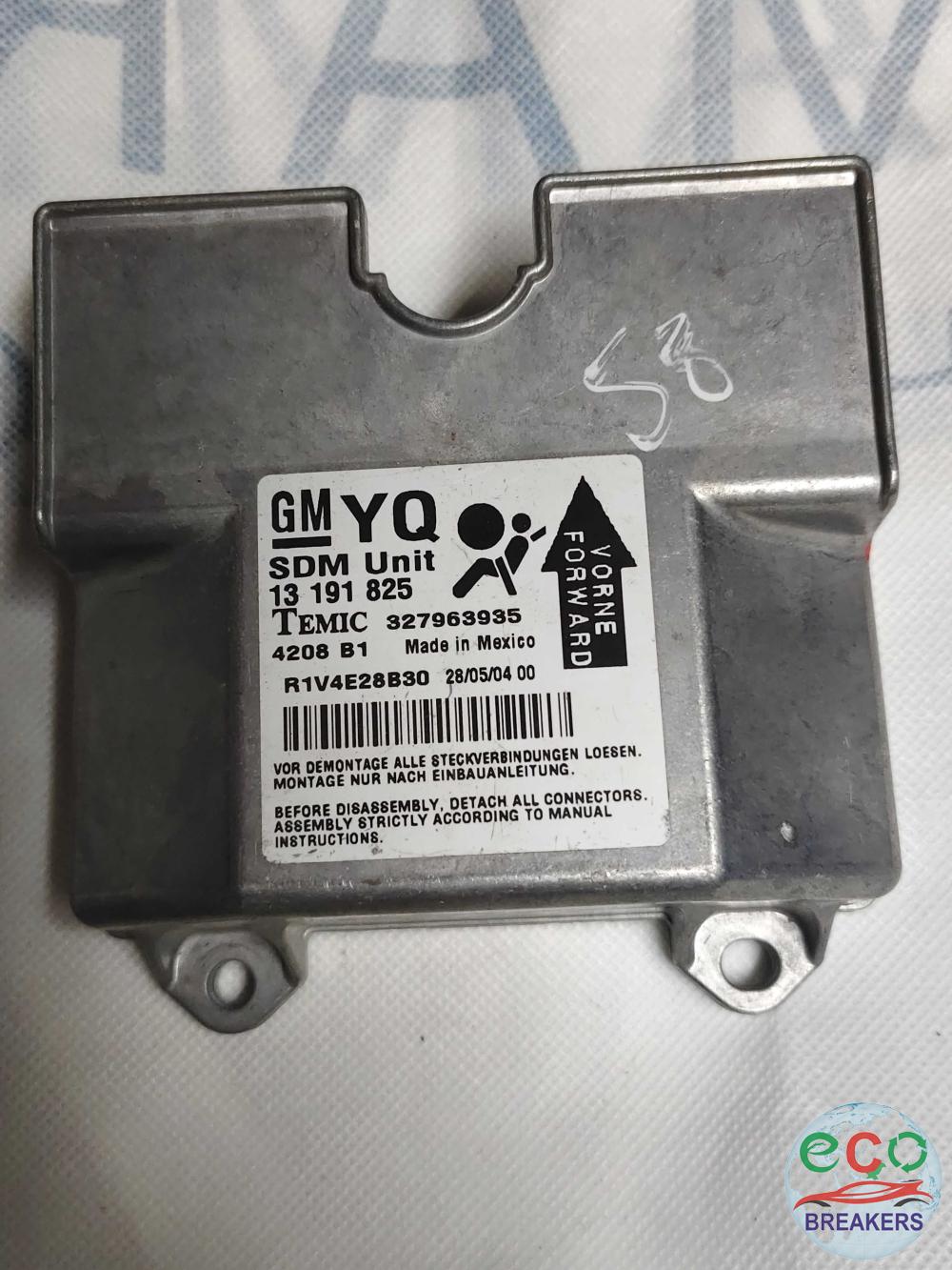 Opel Vauxhall Astra J MK6 SRI PF6ED 62 REG 113bph Airbag Sensor Ecu 1.6 1598 cc Petrol A16XER 5 Speed Manual 5 Door Hatchback