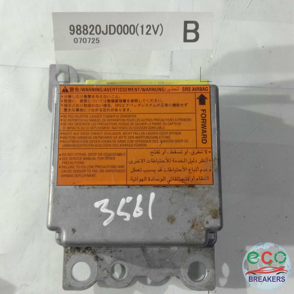 Nissan Qashqai MK1 AJ10U VISIA 113bph 07 Reg Airbag Sensor Ecu 1.6 i 1598 cc Petrol HR16DE 5 Speed Manual 5 Door Hatchback