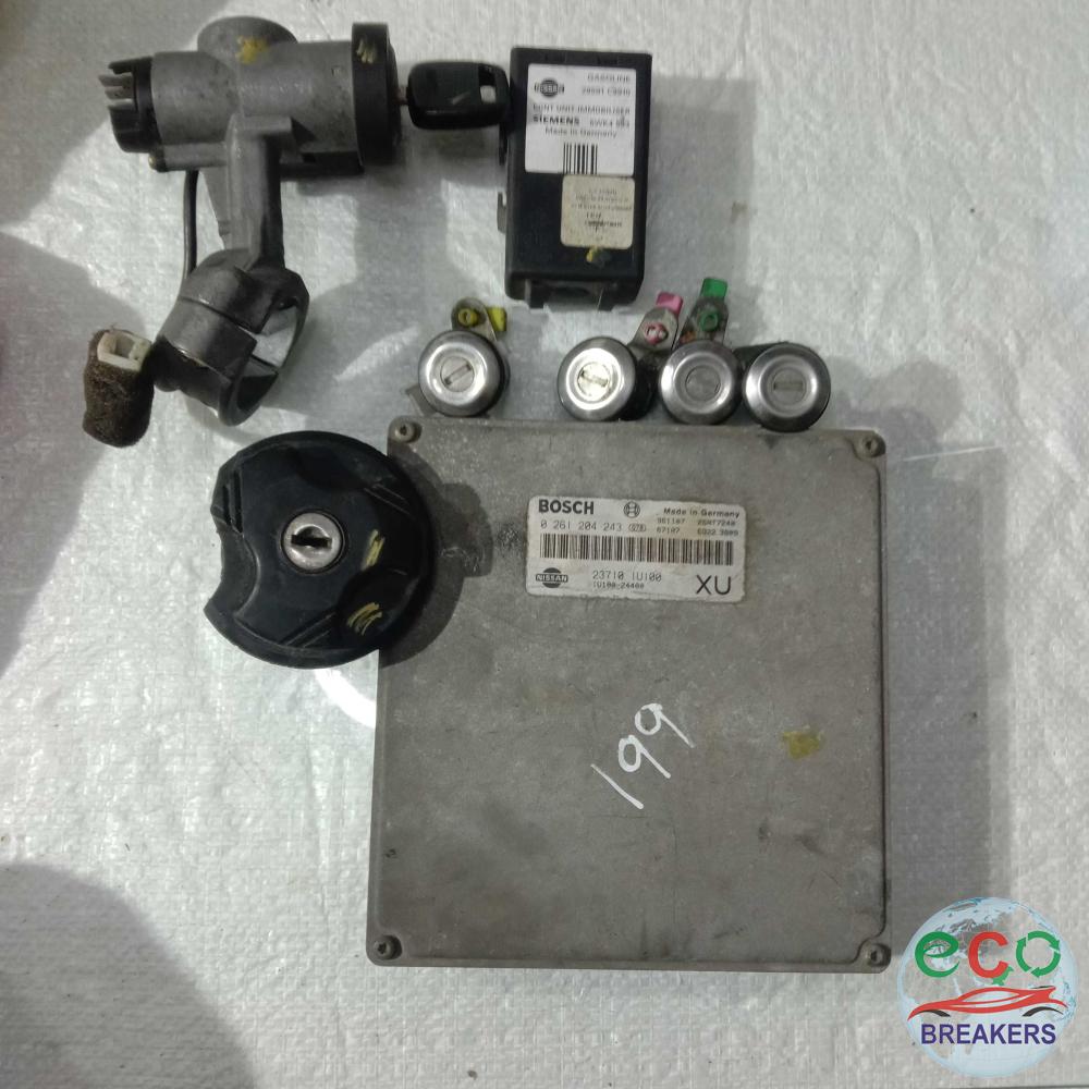 Nissan Micra MK2 K11U0 Shape P REG 54bph Engine Control Unit ECU Lock Set 1.0 998 cc Petrol CG10DE 5 Speed Manual 5 Door Hatchback