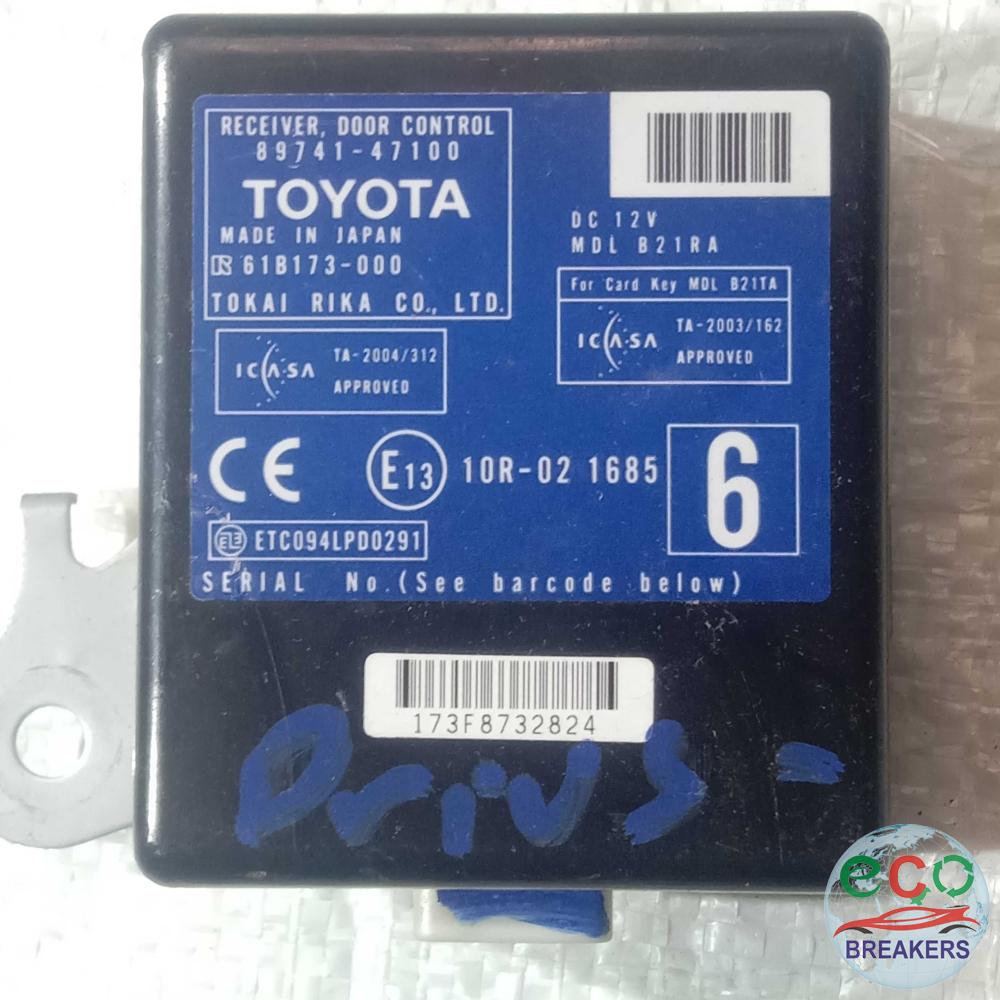 Toyota Prius MK2 NHW20 T SPIRIT VVT-I 54 Reg 77bph Keyless Receiver Relay 1.5 i 1497 cc Hybrid 1NZFXE 1NZ-FXE CVT 5 Door Hatchback