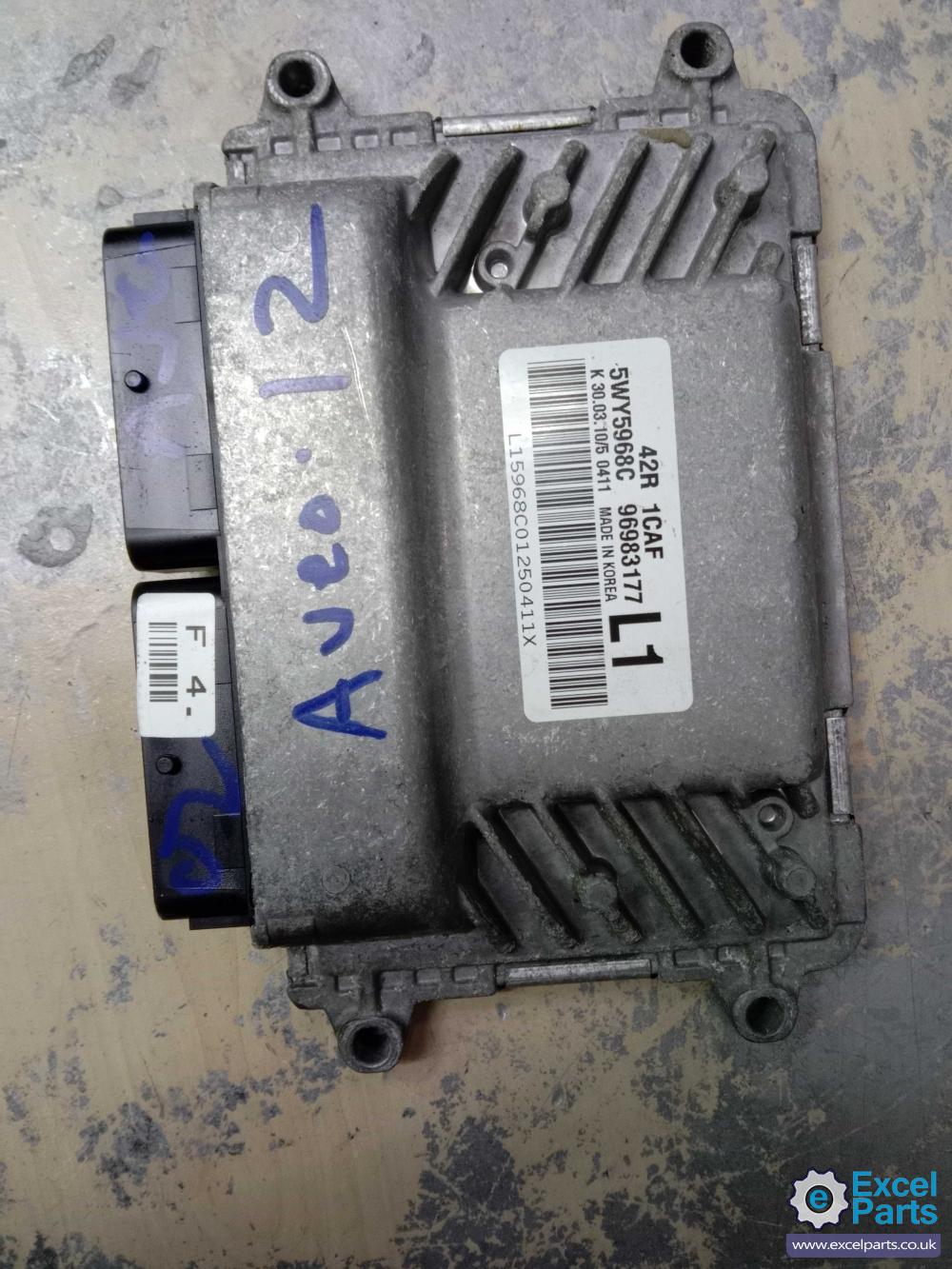 Chevrolet Aveo MK1 LS FL T250 11 Reg 83bph SF48DJAB Engine Control Unit Ecu 1.2 i 1206 cc Petrol B12D1 5 Speed Manual 5 Door Hatchback