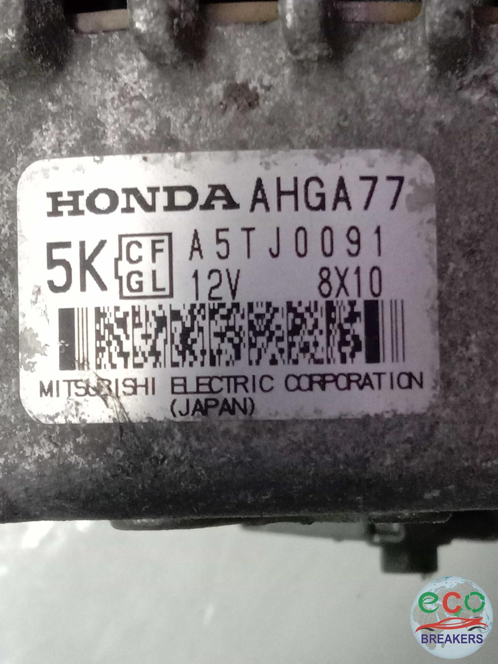 Honda Jazz MK3 GG I-VTEC EX 0CU01 61 REG Alternator Connector 1.4 i 1339 cc Petrol L13Z1 2008 - 2014 5 Speed Manual 5 Door Hatchback